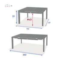 Table de jardin EVASION Effet bois Honey / Graphite