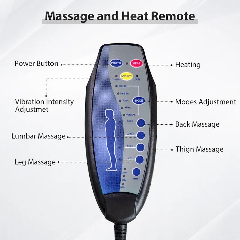 Fauteuil Inclinable à Bascule de Massage Manuel Pivotant 360° avec Chaleur et Vibration