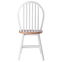 Windsor - Ensemble de 2 chaises, naturel et blanc