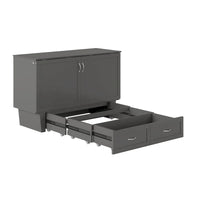 Lit escamotable coffre Chelsea Queen avec matelas