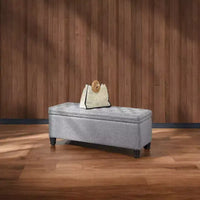 Banc de rangement ottoman, banc de rangement, banc en tissu pour entrée ou chambre, supporte 150 kg pour chambre et salon
