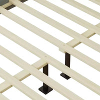 Lit plateforme très grand/grand/double avec tête de lit capitonnée et cadre en bois massif, gris-Christopher Knight Home