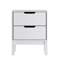 Flash Furniture Dallas Table de nuit en bois, Table d'appoint de chambre à coucher avec 2 tiroirs de rangement pour enfants