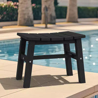 Hyleory HDPE Ottoman portable, tabouret d'extérieur ergonomique incurvé
