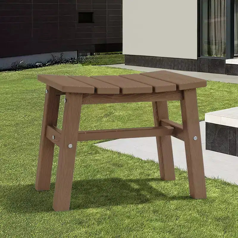 Hyleory HDPE Ottoman portable, tabouret d'extérieur ergonomique incurvé