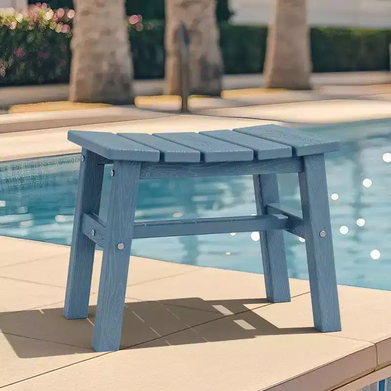 Hyleory HDPE Ottoman portable, tabouret d'extérieur ergonomique incurvé