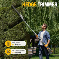 Coupe-bordure et élagueuse sur perche sans fil 4-en-1, doubles batteries 20V, sans balais
