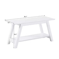 Banc en bois massif Elyz avec étagère de Roundhill Furniture