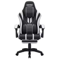 Fauteuil de massage et de jeu extra-large Hoffree, Fauteuil de bureau ergonomique pour PC avec repose-pieds et réglable