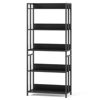 Costway Lot de 1 ou 2 bibliothèques à 5 étagères de 157 cm avec étagères inclinables, meuble de rangement et présentoir