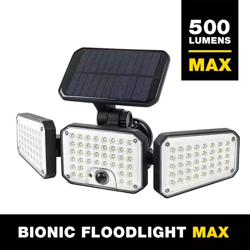 Éclairage solaire Bell and Howell Bionic, projecteur LED extérieur étanche avec détecteur de mouvement