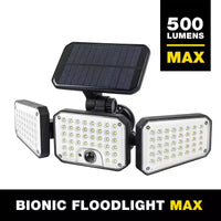 Éclairage solaire Bell and Howell Bionic, projecteur LED extérieur étanche avec détecteur de mouvement