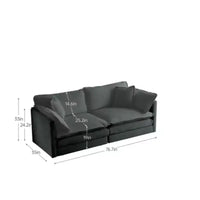Ensemble salon chic en chenille : canapé 2 places et fauteuil