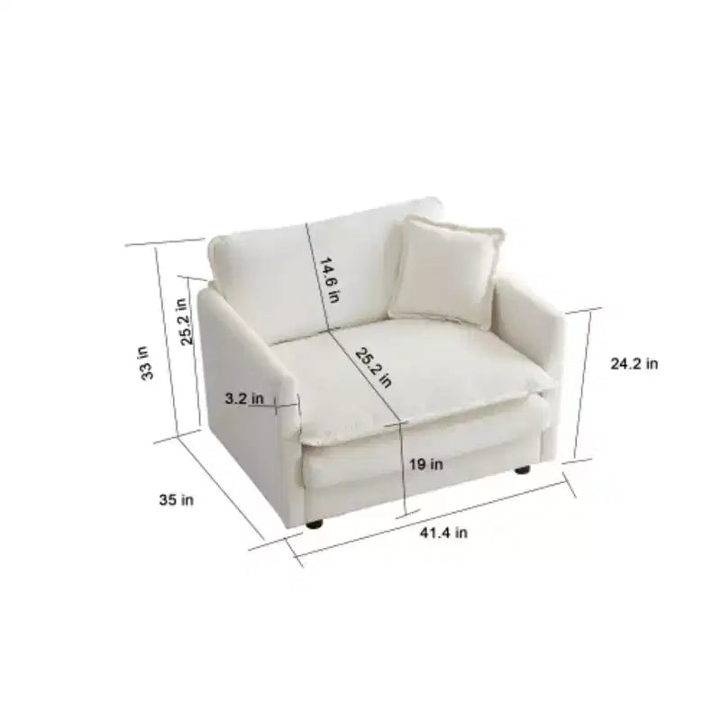 Sectionnel contemporain 3 pièces - Surdimensionné, assises profondes, style moderne