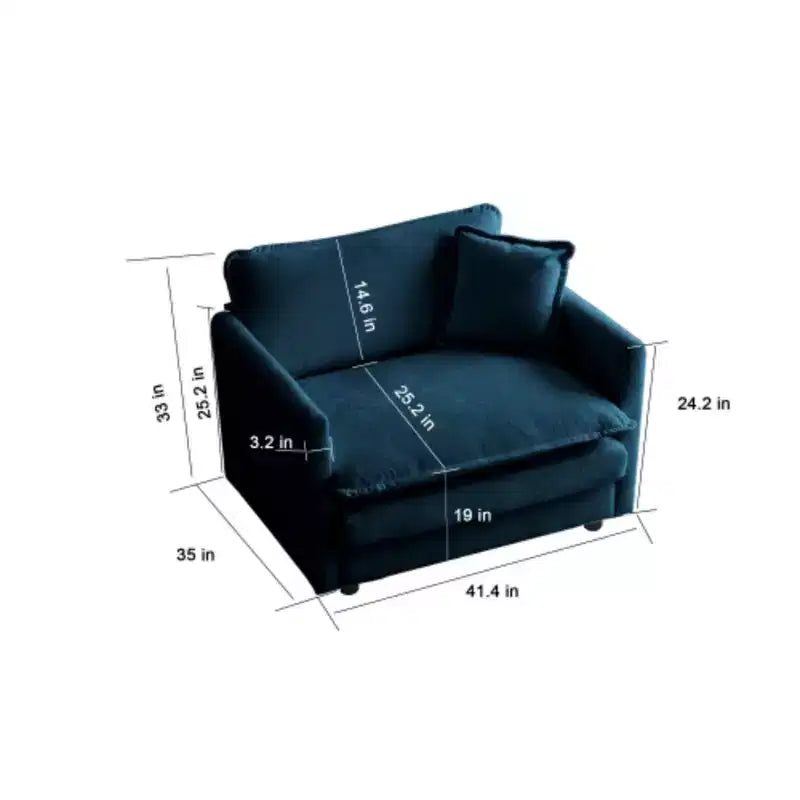 Sectionnel contemporain 3 pièces - Surdimensionné, assises profondes, style moderne