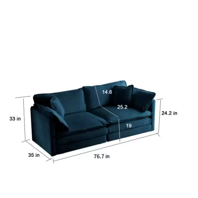 Sectionnel contemporain 3 pièces - Surdimensionné, assises profondes, style moderne