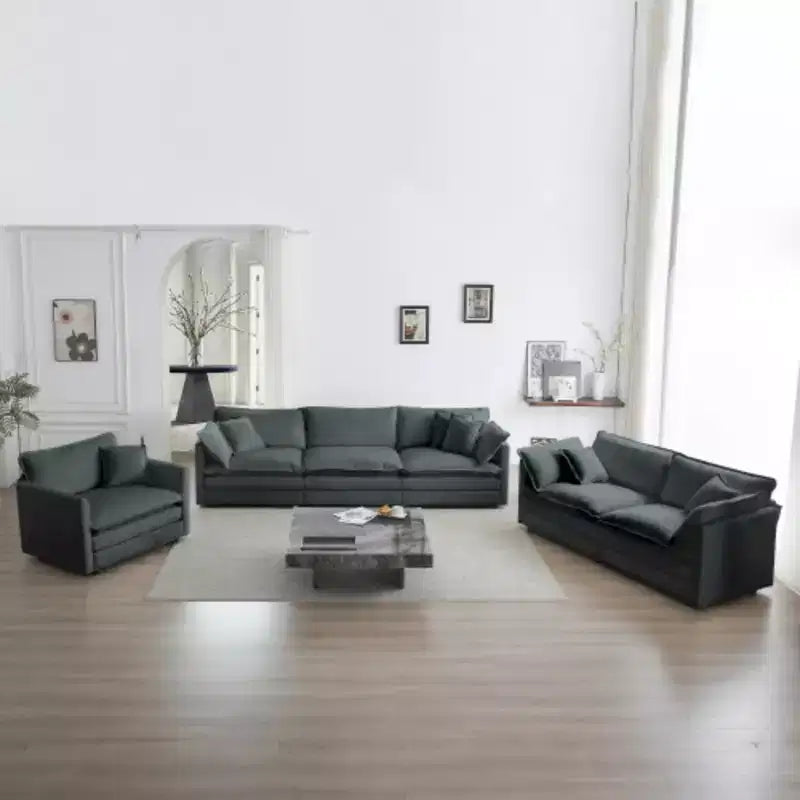 Sectionnel contemporain 3 pièces - Surdimensionné, assises profondes, style moderne