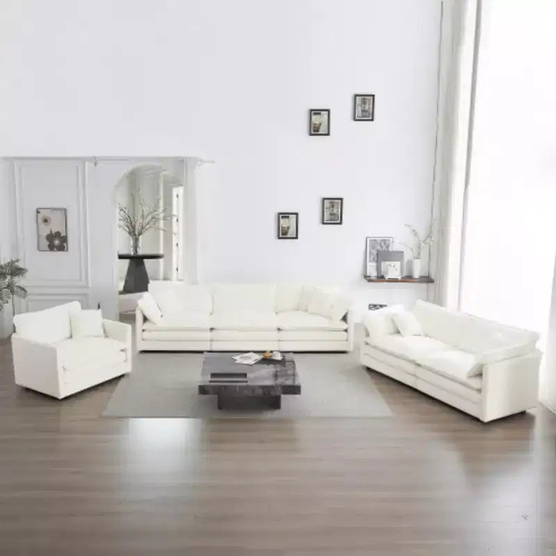 Contemporary 3-Piece Sectional - Oversized, Deep Seats, Modern Style