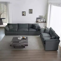 Canapé moderne pour salon, ensemble de 2 canapés en chenille, canapé 2+3 places avec assise profonde