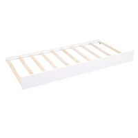 Lit de repos double XL Whisen en bois avec 2 lits gigognes, 3 compartiments de rangement, 1 lampe gratuite et port de chargement USB