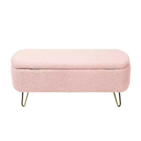Banc ottoman de rangement moderne Zeus & Ruta avec pieds dorés pour le pied de lit