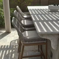 PURPLE LEAF Tabourets de Bar Lot de 2 Chaises Hautes de Bar en Métal avec Dossier Aluminium Moderne Confortables en Rotin Tressé Bohème pour Jardin Piscine Terrasse Extérieur