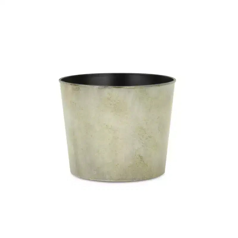HomeRoots 7 pot de pépinière rond en plastique recyclé gris intérieur/extérieur