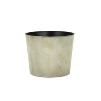 HomeRoots 7 pot de pépinière rond en plastique recyclé gris intérieur/extérieur