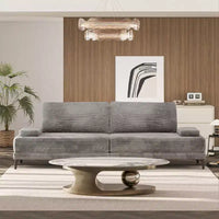 Canapé sectionnel ATJafurn 116 pouces surdimensionné gris en velours côtelé 4 places moderne modulaire sans accoudoirs avec coussins amovibles pour salon