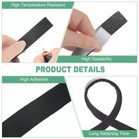 Bande de joint auto-adhésive haute température Unique Bargains, résistante à la chaleur pour barbecue, joint de grille, noir et blanc, 1 pièce, 0,8 x 0,2, 16,5 pieds