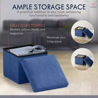 Ornavo Home Pouf de rangement pliable carré de 30,5 cm