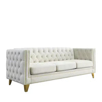 Combinaison de canapés 3 places et 2 places en velours Elegant Living Spaces