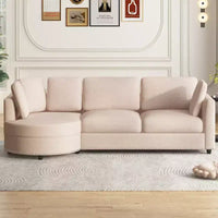 Canapé Mjkone Cloud, Petit Canapé Moderne de Salon Minimaliste, Canapé d'Angle en L avec Méridienne