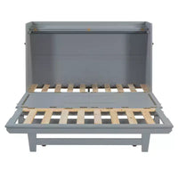 Lit escamotable Queen Size Whisen Modern Design, repliable en armoire avec pieds en fer