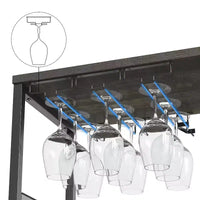 Cave à vin Whizmax avec grand espace de rangement et support amovible, petit buffet et meuble de rangement avec porte grillagée