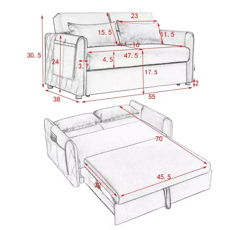Combinaison canapé 3 places + 3 places moderne en tissu bouclette - Structure en bois et coussins inclus