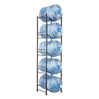 Support pour bidons d'eau VEVOR à 5 niveaux, support pour bouteilles d'eau de 19 litres, étagère pour bouteilles d'eau à une rangée pour 5 bouteilles, étagère robuste pour bidons d'eau