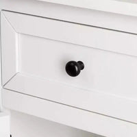 eHemco X-Side Table de chevet/d'appoint en bois avec 1 tiroir et 1 meuble de rangement à 1 porte