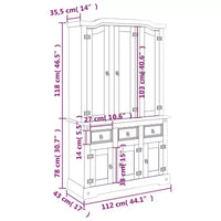 vidaXL Buffet haut Corona