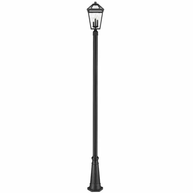 Lampadaire extérieur Talbot à 3 ampoules - Aluminium noir, intensité variable, résistant aux intempéries, 10 x 113,75