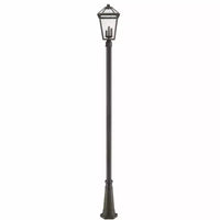 Lampadaire extérieur Talbot à 3 ampoules - Aluminium noir, intensité variable, résistant aux intempéries, 10 x 113,75
