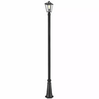 Talbot Outdoor Post Light - 10 Glass Fixture, 1 Bulb, Dimmable, Wet Rated, Classic Design