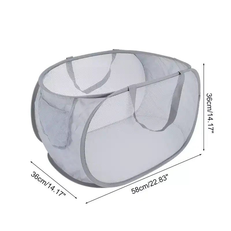 Unique Bargains panier à linge pliable simple couche 22.83x14.17x14.17 1 pc