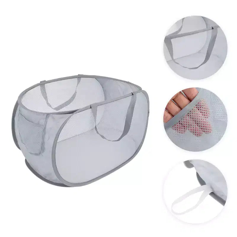 Unique Bargains panier à linge pliable simple couche 22.83x14.17x14.17 1 pc