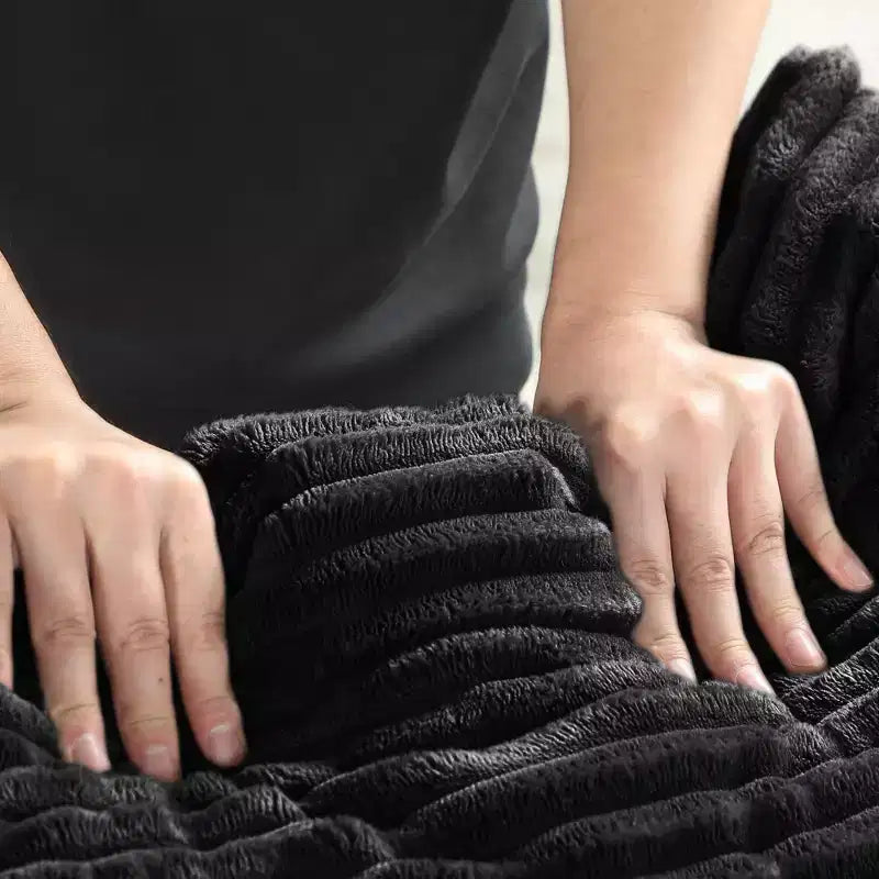 Canapé avec 2 coussins décoratifs et un pouf, canapé confortable à assise profonde pour salon