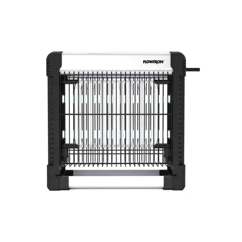 Destructeur d'insectes d'intérieur Flowtron avec puissance 3000 V, lampe LED, ampoules UV 15 W et grille antichoc facile à nettoyer