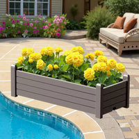 Bac de plantation rectangulaire pour jardin d'une capacité de 78 L / 21 Gal / 2,75 pieds cubes