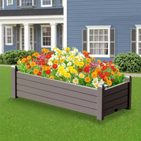 Bac de plantation rectangulaire pour jardin d'une capacité de 78 L / 21 Gal / 2,75 pieds cubes