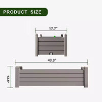 Bac de plantation rectangulaire pour jardin d'une capacité de 78 L / 21 Gal / 2,75 pieds cubes