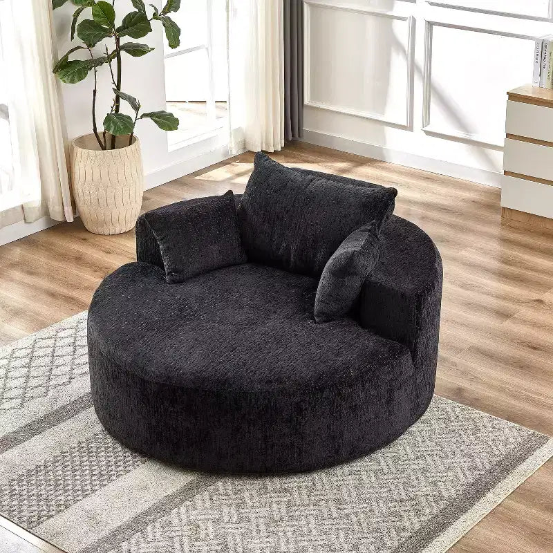 Canapé simple MAYEERTY 55 en chenille sans assemblage pour salon, chambre, salle de projection
